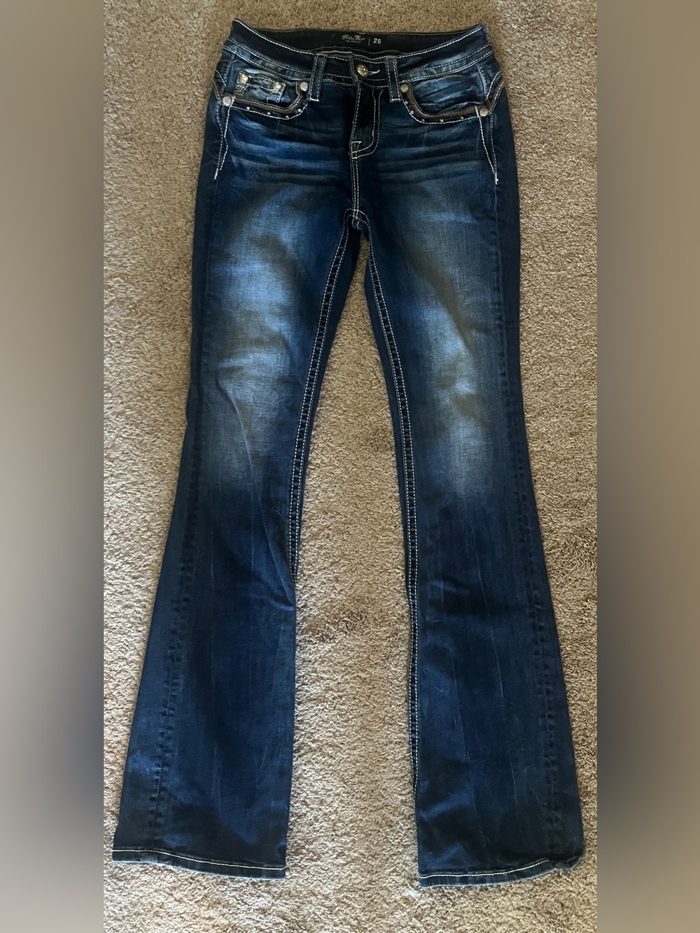 Miss Me Dark Blue Flare Jeans
